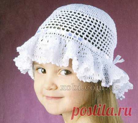 белая ажурная шляпка