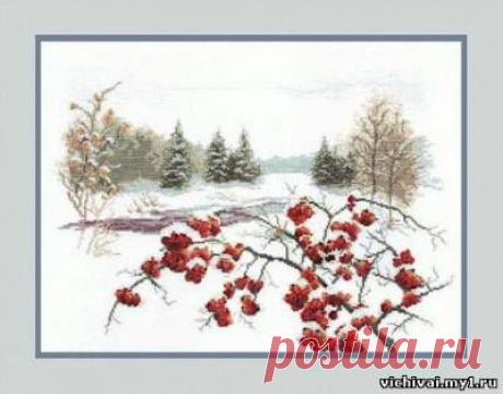 КРАСНАЯ РЯБИНА - ЛЕС - ПЕЙЗАЖ - Каталог файлов - ВЫШИВКА КРЕСТОМ