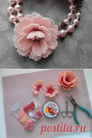 Как сделать маленький цветок из бисера - Ярмарка Мастеров - ручная работа, handmade