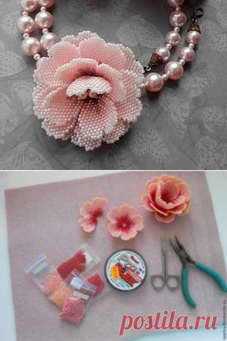 Как сделать маленький цветок из бисера - Ярмарка Мастеров - ручная работа, handmade