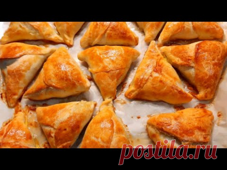 ВКУСНАЯ САМСА с хрустящей корочкой ||| Самса из СЛОЕНОГО теста с курицей