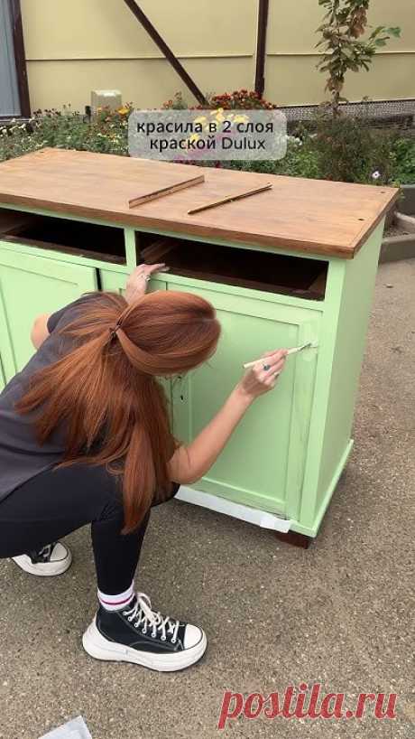 Перекраска старого серванта. Переделка мебели DIY #перекраскамебели #diy #переделкамебели
