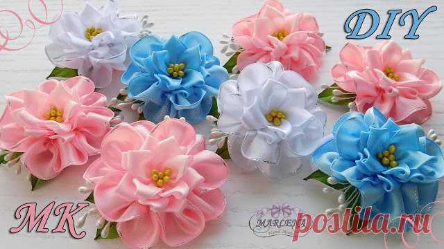 Flores de fitas de cetim passo a passo - Criativo Ok