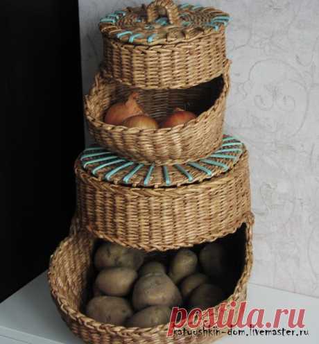 Корзина Домик для картошки и лука