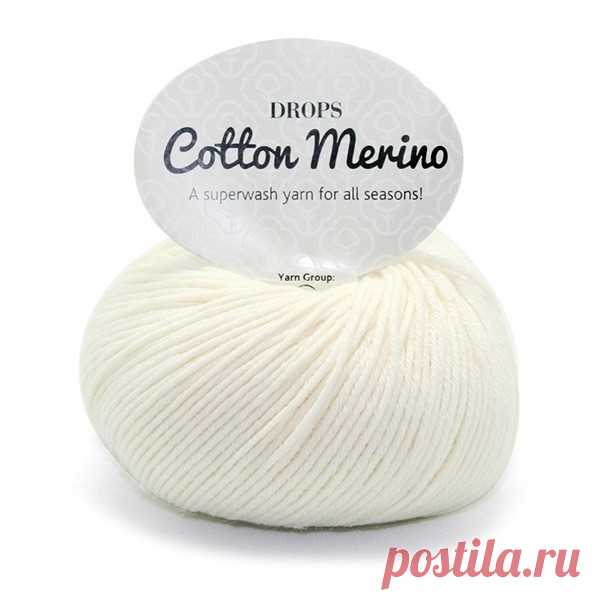 
							Пряжа DROPS Cotton Merino Цвет.01 Off white/кремовый, купить в интернет-магазине «Мир Вышивки»
			 Пряжа DROPS Cotton Merino Цвет.01 Off white/кремовый