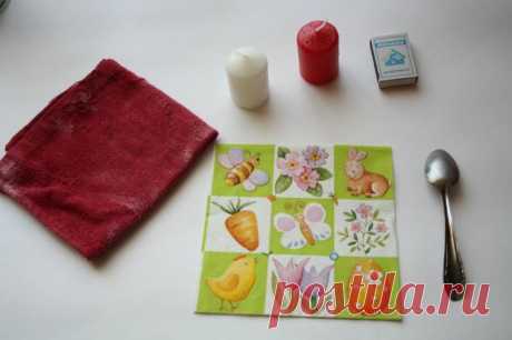 Декупаж свечи. - Ярмарка Мастеров - ручная работа, handmade