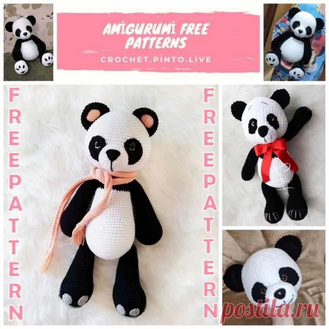 Amigurumi Velvet Big Cute Panda Free Crochet Pattern - Amigurumi Free Patterns