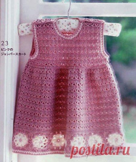 Платье крючком для девочки