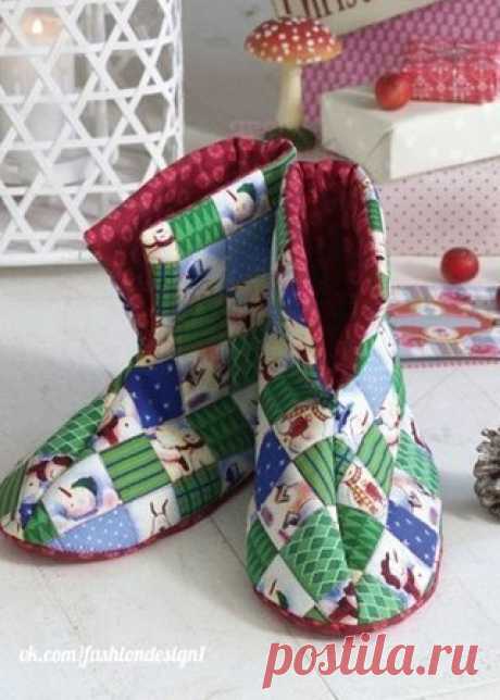 Теплые домашние сапожки.

#fashiondesign1 | #выкройка | #мода | #шитье | #рукоделие | #мастеркласс