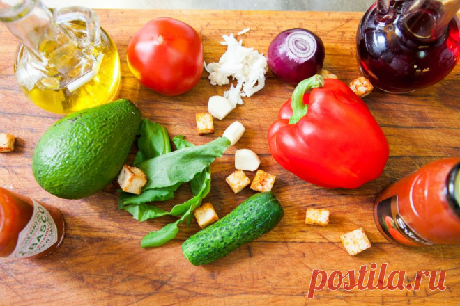 Можно тем, кто на диете… Гаспачо с крабовыми палочками — Вкусные рецепты