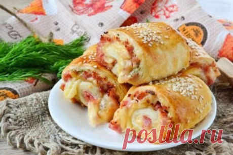 Закусочные слойки-рулетики: пальчики оближете