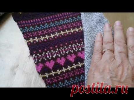 Простой способ пошива покрывала из ненужных трикотажных вещей.