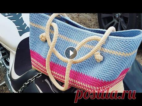 Самая яркая вязаная сумка тоут крючком. Мастер-класс ???? crochet bag....
