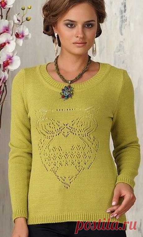 Джемпер с узором &quot;Сова&quot; | Рукоделие и вязание