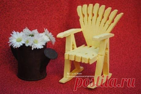 МК &quot;Стульчик из прищепок&quot; - Декор