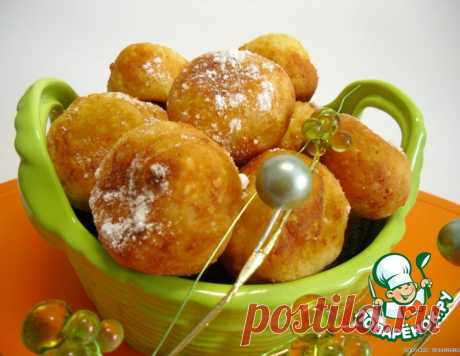 Творожные пончики с курагой – кулинарный рецепт