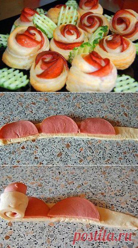 Рецепт Колбасных «розочек»