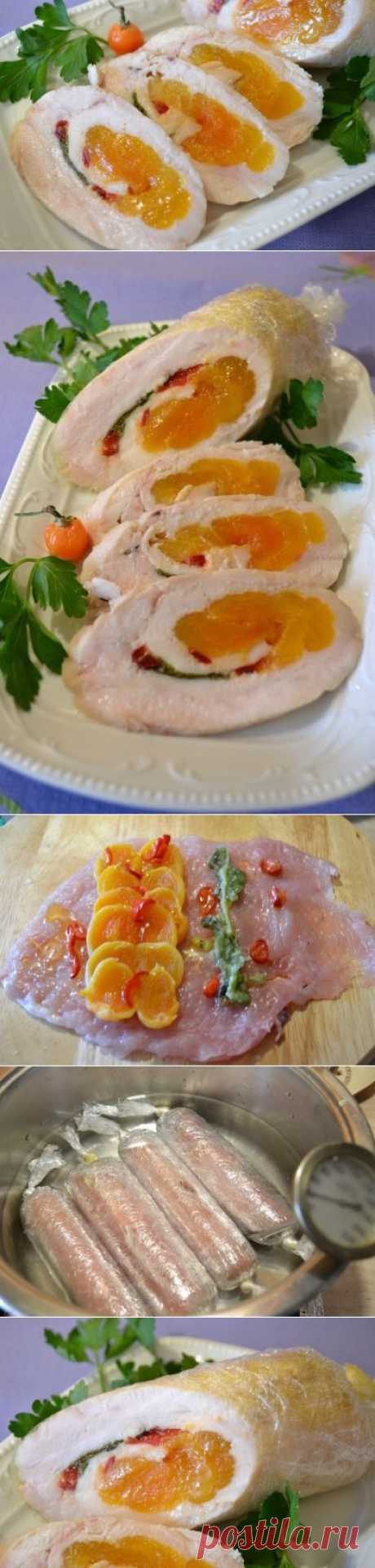 Куриные колбаски-рулетики с курагой. Вкусное сочное мясо! Прекрасно подойдут для всех случаев: от завтрака до праздничного стола! | Банк кулинарных рецептов