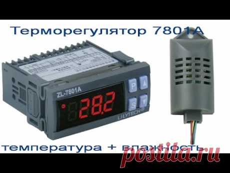 Терморегулятор с влажностью для инкубатора (7801A)