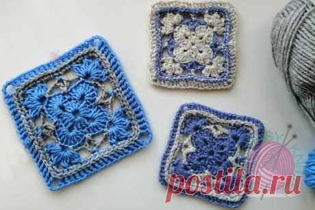 МК квадрат крючком для пледа, подушки | Easyknit Вязание | Яндекс Дзен