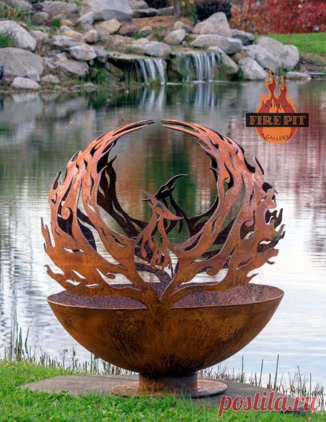 Дизайнерские огненные шары в саду ~ Planetalsad