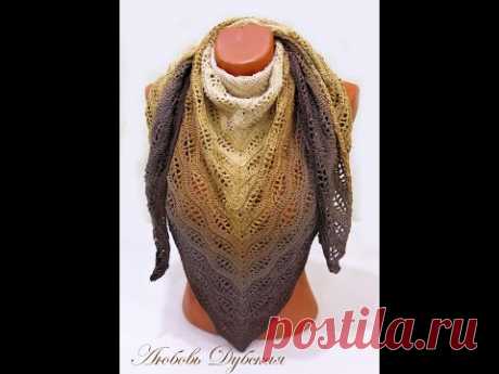 Очаровательная шаль-бактус. Мастер класс. Charming shawl-bactus. Master Class.
