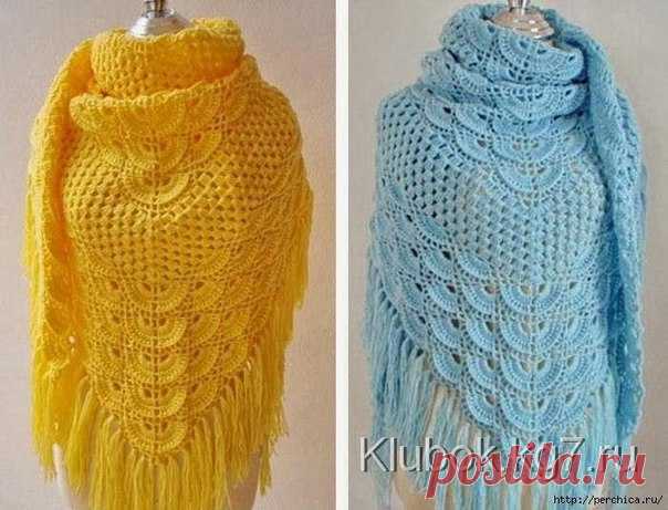 Красивые шали крючком