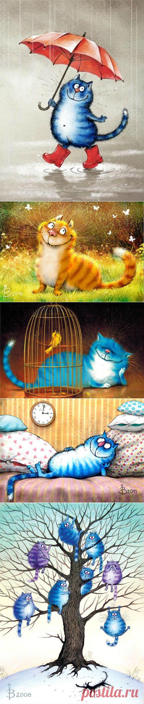 Коты минской художницы Ирины Зенюк.