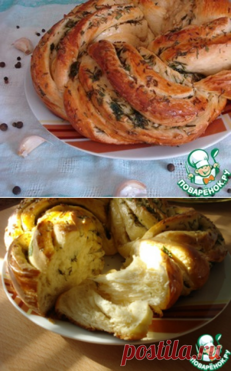Чесночный венок - кулинарный рецепт