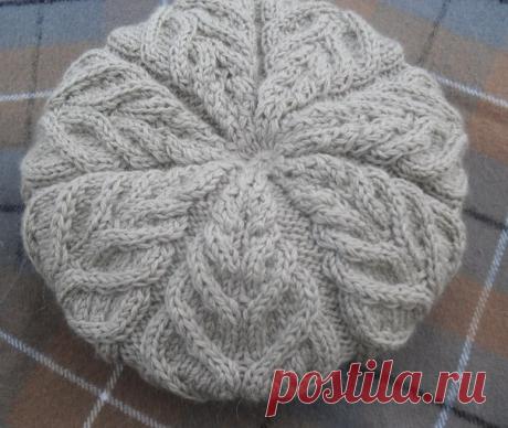 Баскский берет с косами. Вязаный берет косами описание. | Лаборатория домашнего хозяйства