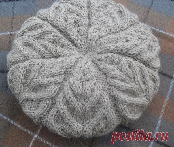 Баскский берет с косами. Вязаный берет косами описание. | Лаборатория домашнего хозяйства