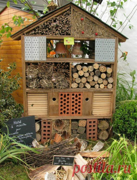 Домик для полезные насекомых своими руками | Дачный участок