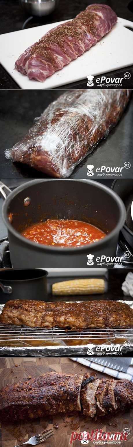 Свиные ребрышки в персиково-пивном соусе — Рецепт приготовления с фото — Горячие блюда, Блюда из мяса