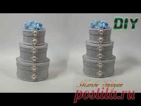 Шкатулка виде торта супер подарок для девочки своими руками ✔ Marine DIY Guloyan✔