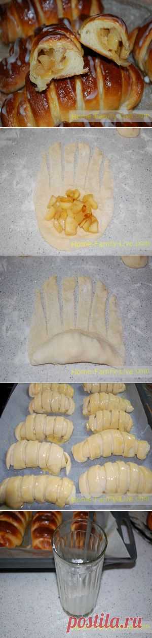 Сдобные булочки с яблоками - Кулинарные рецепты