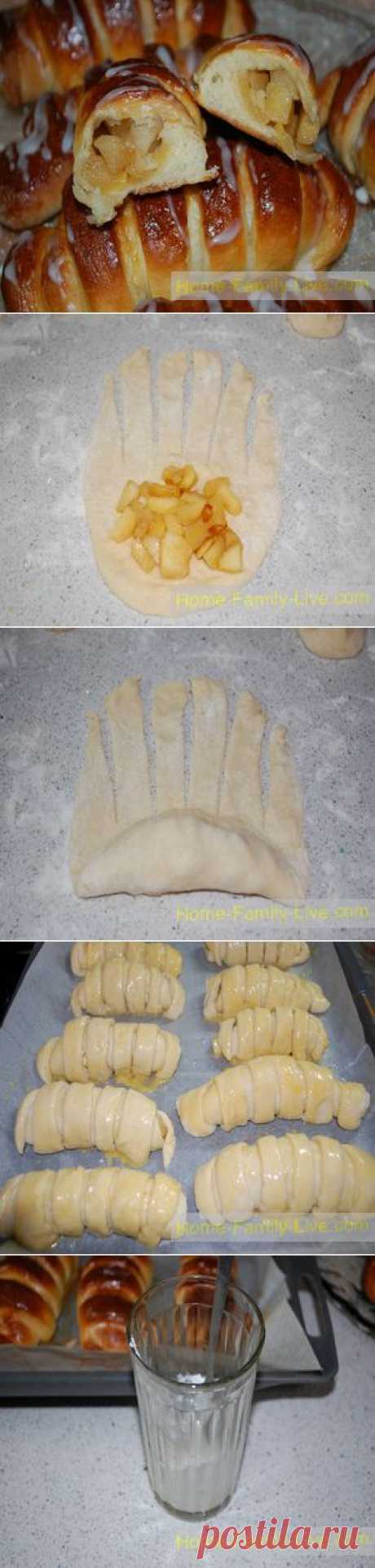 Сдобные булочки с яблоками - Кулинарные рецепты