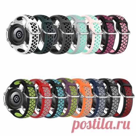 Bakeey 20/22mm Width Universal Sports Dot Pattern Soft Silicone Watch Band Strap - US$5.29