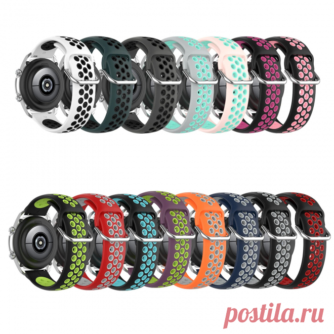 Bakeey 20/22mm Width Universal Sports Dot Pattern Soft Silicone Watch Band Strap - US$5.29