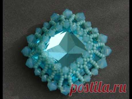 Sidonia's handmade jewelry - How to bezel a 23mm Swarovski square cabochon