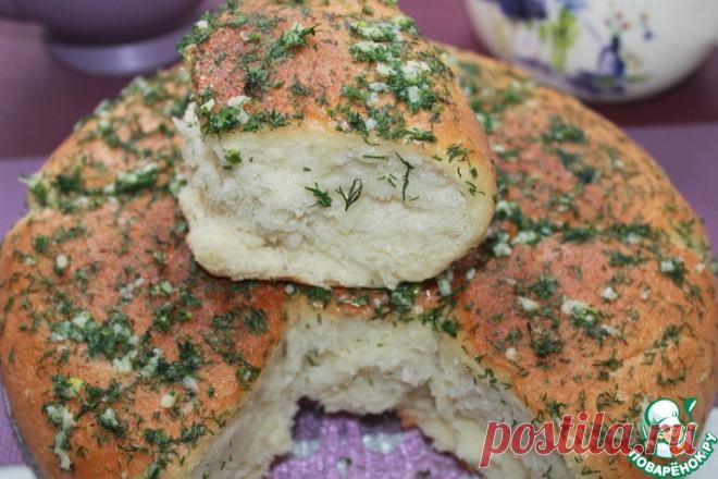 Чесночные пампушки на сковороде Кулинарный рецепт