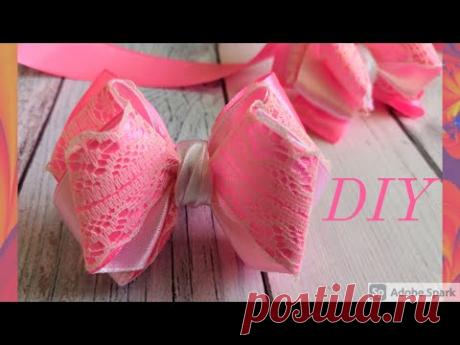 Такой простой бантик я ещё не делала😍/пышные бантики/новинки канзаши/мк/DIY/kanzashi/Lush bows