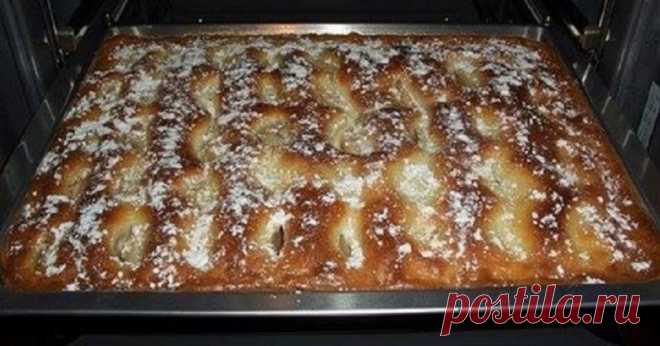 Яблочный пирог со сметанной заливкой
