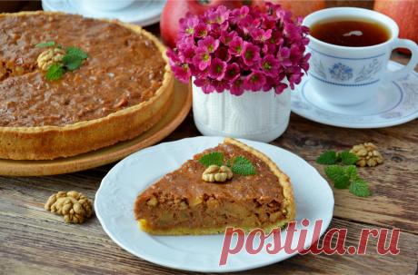 пирог с яблоками и вареной сгущенкой....