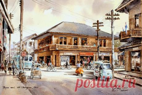 Акварели. Тайский художник Танакорн Чаиджинда (Thanakorn Chaijinda)