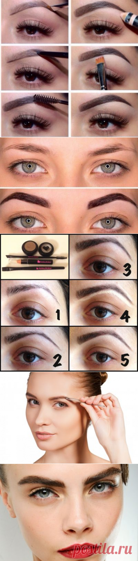 Как сделать красивые брови в домашних условиях, пошаговое фото