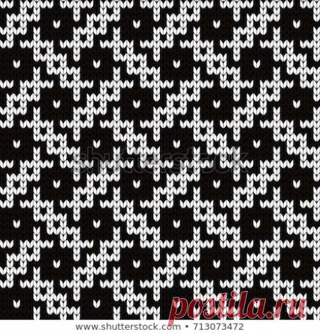 Knitted Geometric Seamless Pattern Vector de stock (libre de regalías)713073472; Shutterstock