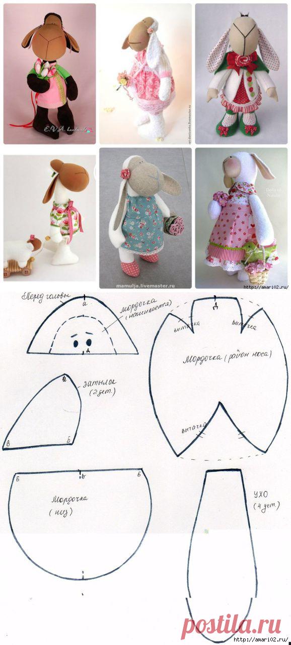 Милые овечки с выкройкой.