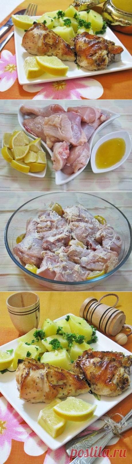 Курица, запеченная с лимоном