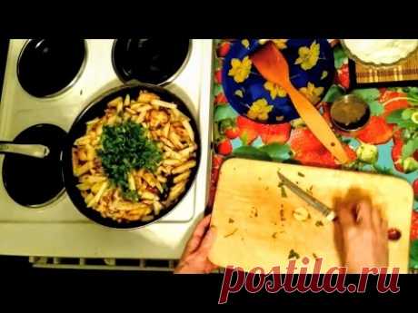 Жареная картошка рецепт блюда из картофеля с грибами вешенками как приготовить вешенки в дома вкусно