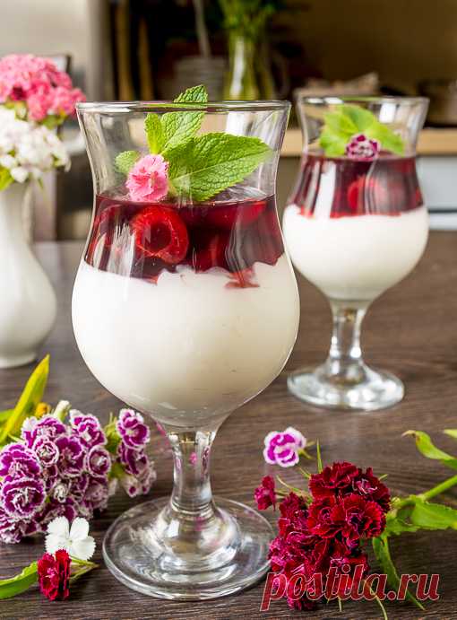 Сметанно-сливочное желе с черешней - Пошаговый рецепт с фото | Десерты | Вкусный блог - рецепты под настроение
